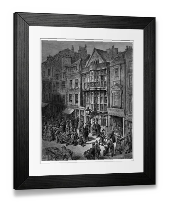 Framed Print : Victorian London - Bishopgate Street Framed Print : Victorian London - Bishopgate Street