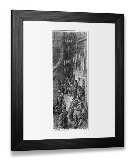 Framed Print : Victorian London - Orange Court Drury Lane Framed Print : Victorian London - Orange Court Drury Lane