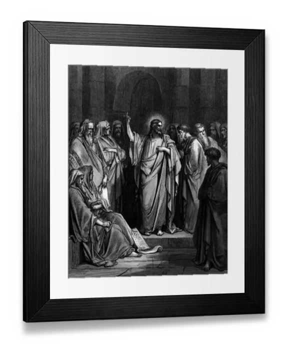 Framed Print : Jesus in the synagogue Framed Print : Jesus in the synagogue