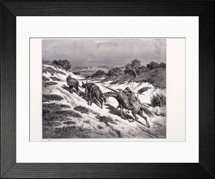 Framed Print : The beaten knight and his squire Framed Print : The beaten knight and his squire