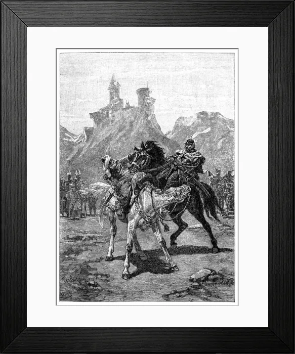 Framed Print : Fighting duel, Hungarian culture Framed Print : Fighting duel, Hungarian culture