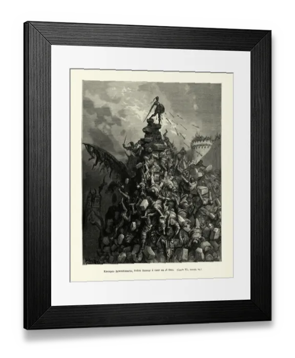 Framed Print : Saracen knight, Brandimarte at the siege of Biserta, Orlando Furioso Framed Print : Saracen knight, Brandimarte at the siege of Biserta, Orlando Furioso
