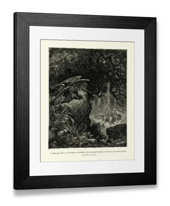 Framed Print : Demons, Fallen angels, watching knights fight each other, Fantasy, Mythology Framed Print : Demons, Fallen angels, watching knights fight each other, Fantasy, Mythology