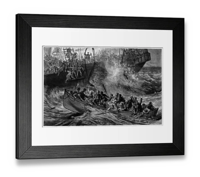 Framed Print : The sinking of Ville du Havre Framed Print : The sinking of Ville du Havre