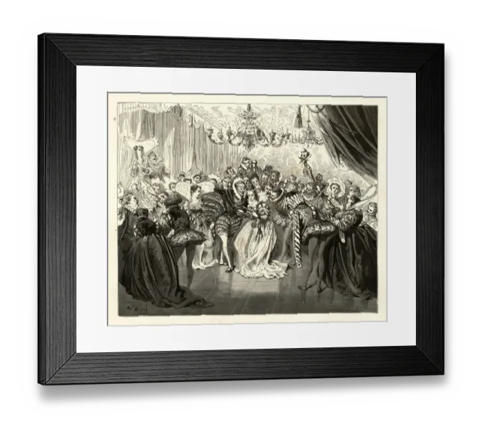 Framed Print : Cinderella at the Princes ball, Fairy Tales of Charles Perrault Framed Print : Cinderella at the Princes ball, Fairy Tales of Charles Perrault