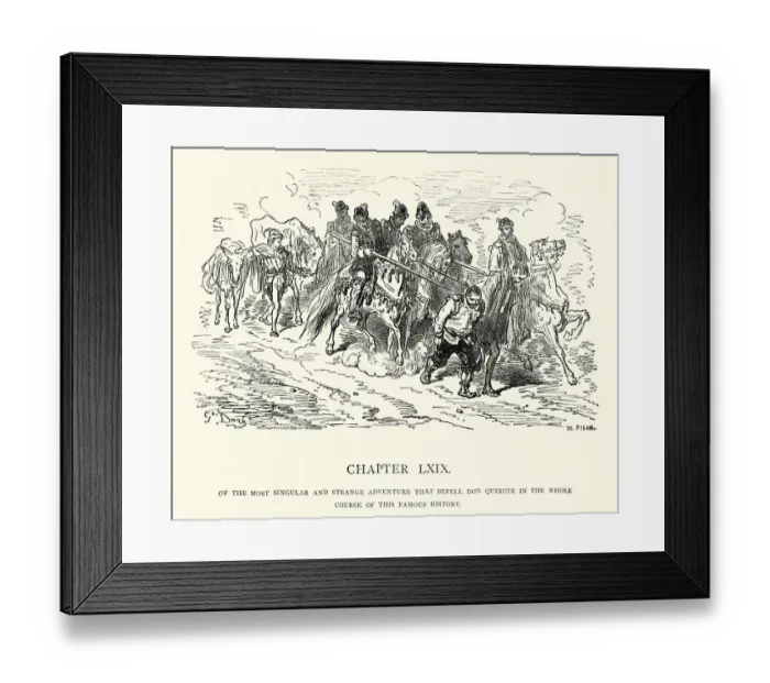 Framed Print : The most singular and strange adventure that befell Don Quixote