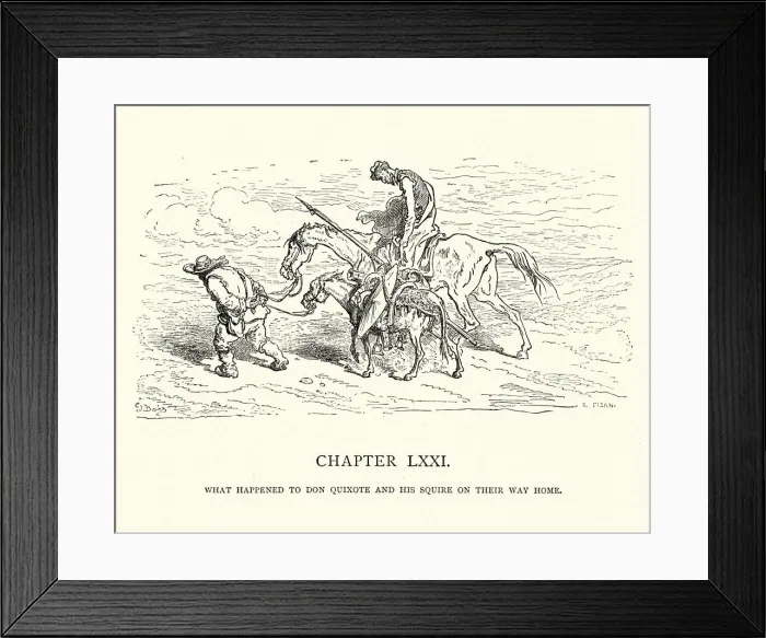 Framed Print : Happened to Don Quixote and his squire on their way home Framed Print : Happened to Don Quixote and his squire on their way home