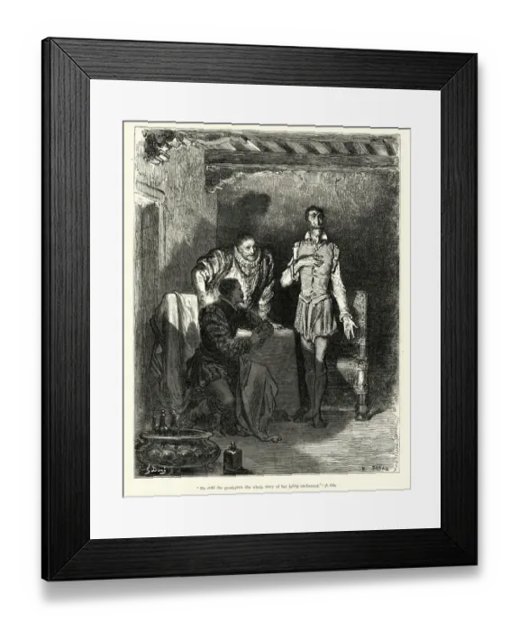 Framed Print : Don Quixote, He told the gentlemen the whole story Framed Print : Don Quixote, He told the gentlemen the whole story
