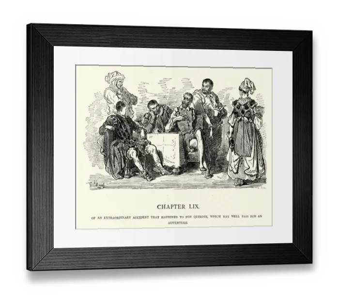 Framed Print : Don Quixote telling stories of his adventures Framed Print : Don Quixote telling stories of his adventures
