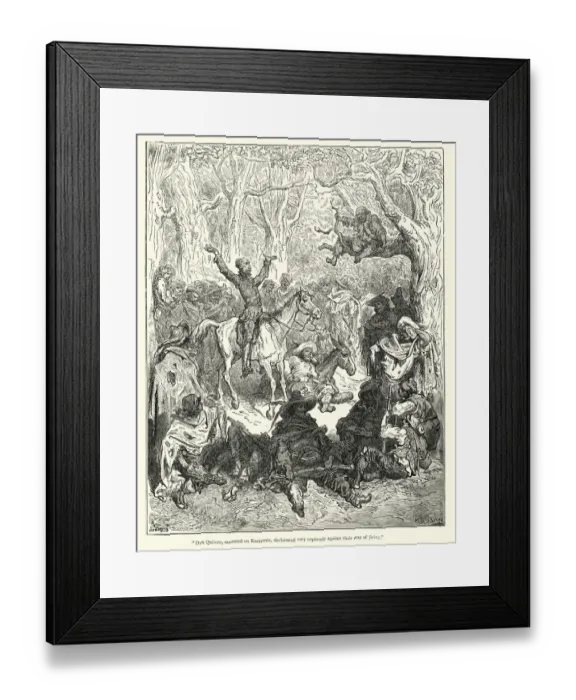 Framed Print : Don Quixote, mounted on Rozinante Framed Print : Don Quixote, mounted on Rozinante