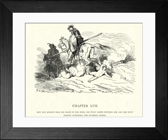 Framed Print : How Don Quixote took his leave of the Duke Framed Print : How Don Quixote took his leave of the Duke