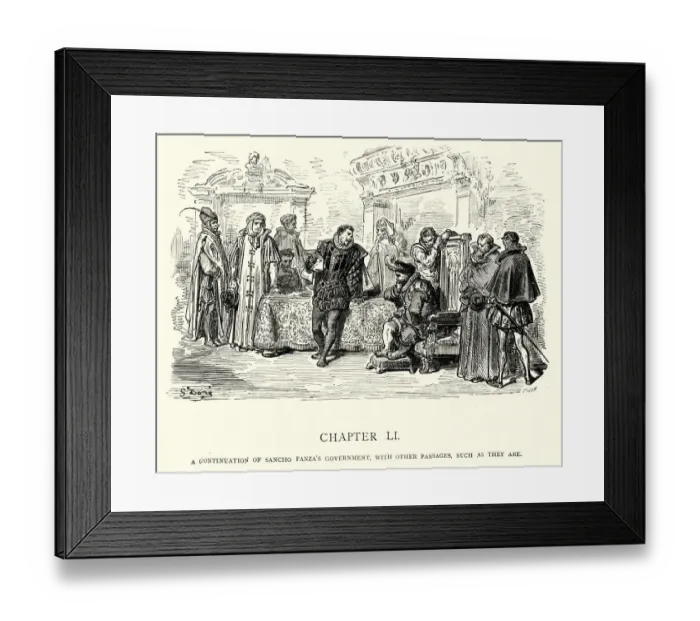 Framed Print : Don Quixote, A continuation of Sancho Panzas Government Framed Print : Don Quixote, A continuation of Sancho Panzas Government