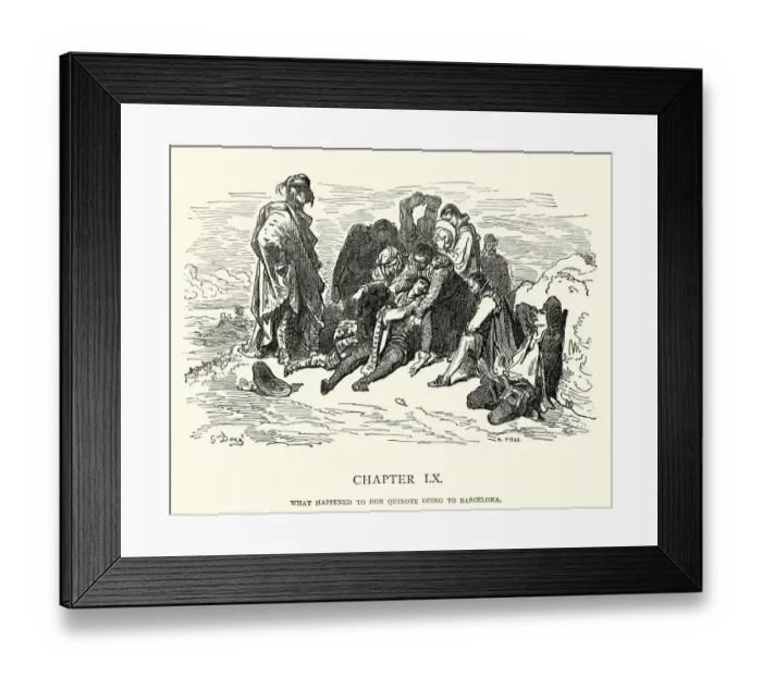 Framed Print : What happened to Don Quixote going to Barcelona Framed Print : What happened to Don Quixote going to Barcelona