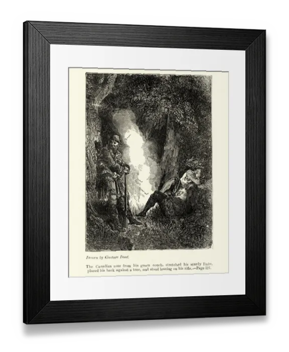 Framed Print : Golden Rangers, The Canadian stood leaning on his rifle Framed Print : Golden Rangers, The Canadian stood leaning on his rifle