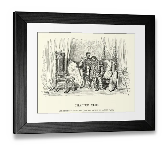 Framed Print : Don Quixotes advice to Sancho Panza Framed Print : Don Quixotes advice to Sancho Panza