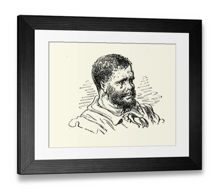 Framed Print : Don Quixote - Sancho Panza crying