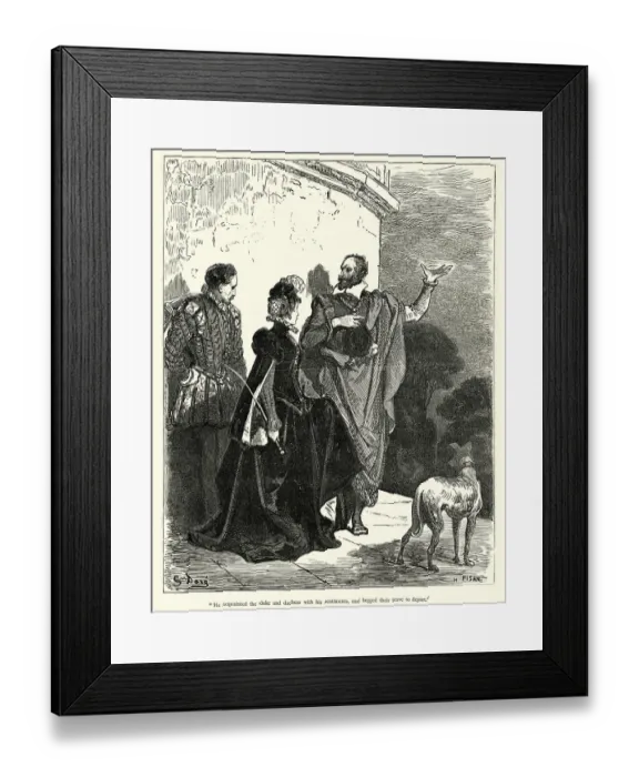 Framed Print : Don Quixote aquainted the duke and duchess with his sentiments Framed Print : Don Quixote aquainted the duke and duchess with his sentiments