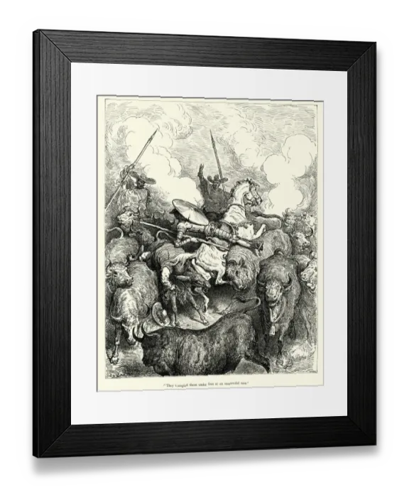 Framed Print : Don Quixote - They trampled them under foot
