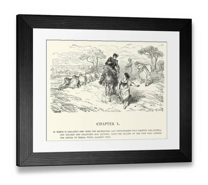 Framed Print : Don Quixote - the page who took the letter to Teresa Panza Framed Print : Don Quixote - the page who took the letter to Teresa Panza