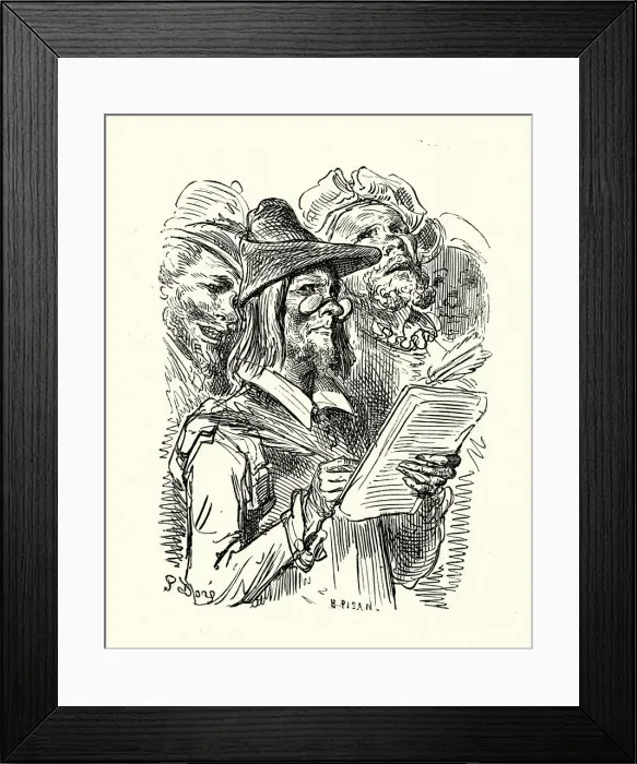 Framed Print : Don Quixote - Writing in the ledger Framed Print : Don Quixote - Writing in the ledger
