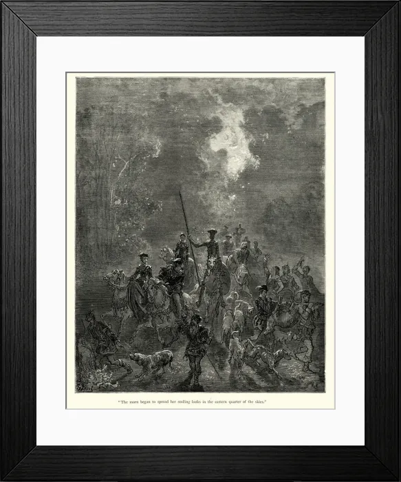 Framed Print : Don Quixote, The morn began to spread her smiling looks Framed Print : Don Quixote, The morn began to spread her smiling looks