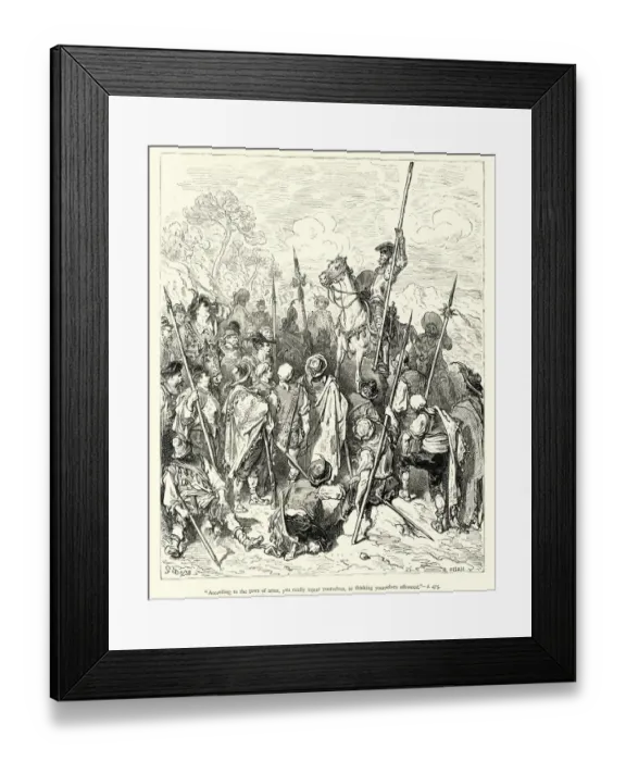 Framed Print : Don Quixote, According to the laws of arms Framed Print : Don Quixote, According to the laws of arms