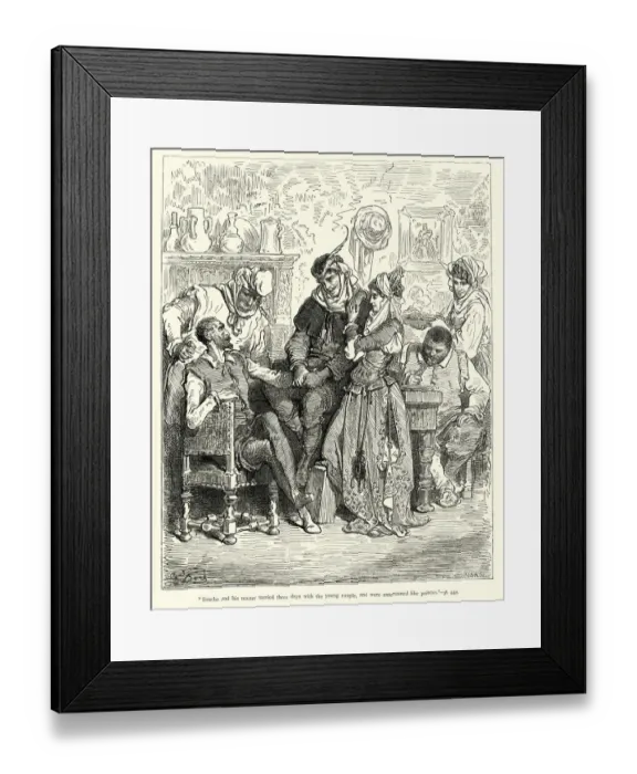 Framed Print : Don Quixote, entertained like princes Framed Print : Don Quixote, entertained like princes