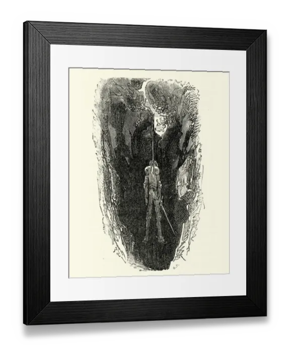 Framed Print : Don Quixote, Hanging in the mouth of the cave Framed Print : Don Quixote, Hanging in the mouth of the cave