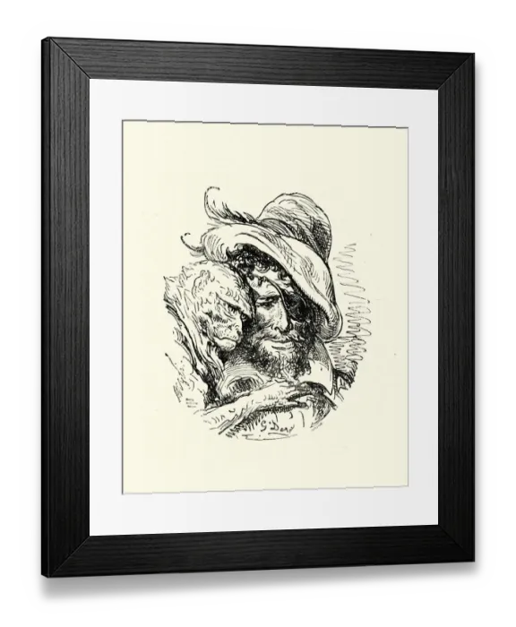 Framed Print : Don Quixote, Master Peter and his ape Framed Print : Don Quixote, Master Peter and his ape