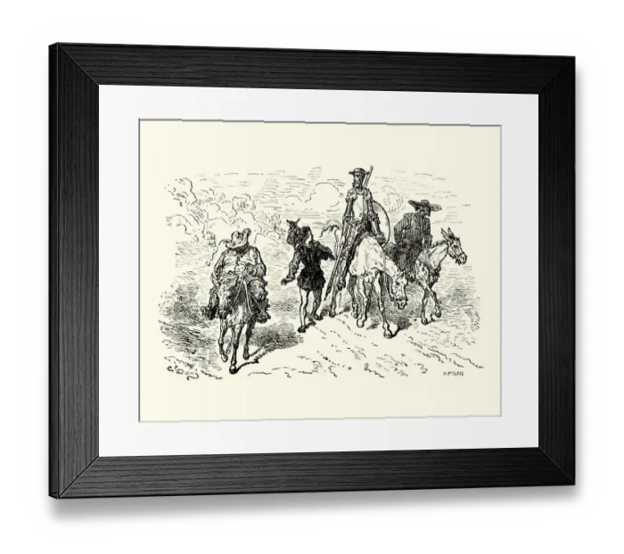 Framed Print : Don Quixote on his adventures Framed Print : Don Quixote on his adventures