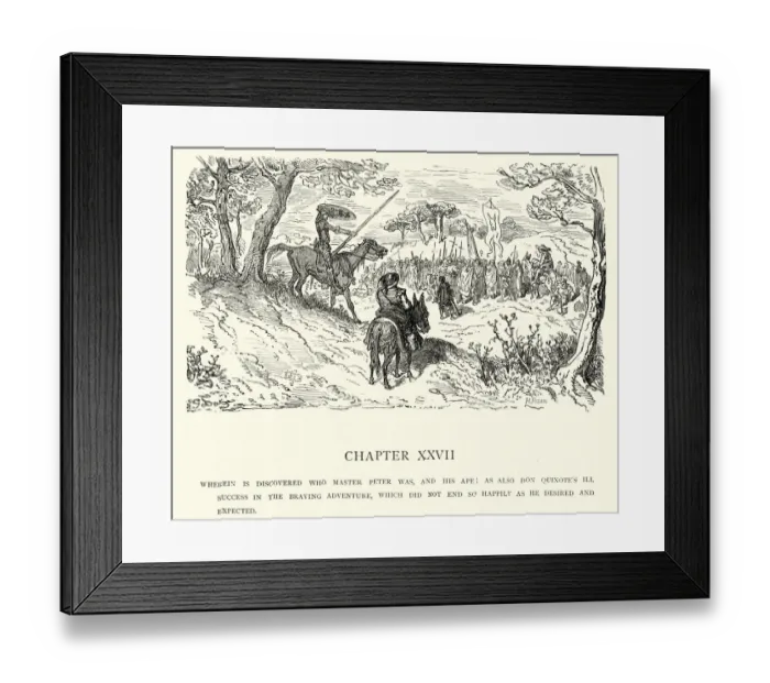 Framed Print : Don Quixote, Wherein is discovered who master Peter was Framed Print : Don Quixote, Wherein is discovered who master Peter was