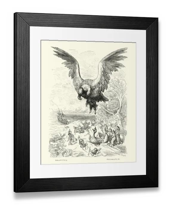 Framed Print : Adventures of Baron Munchausen, swooped down upon us Framed Print : Adventures of Baron Munchausen, swooped down upon us