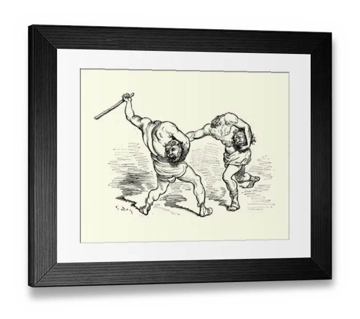 Framed Print : Adventures of Baron Munchausen, Headless men fighting Framed Print : Adventures of Baron Munchausen, Headless men fighting