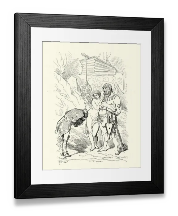 Framed Print : Adventures of Baron Munchausen, Greeting Vulcan and Venus