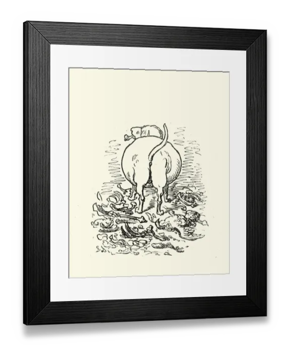 Framed Print : Adventures of Baron Munchausen, How the crew were supplied Framed Print : Adventures of Baron Munchausen, How the crew were supplied