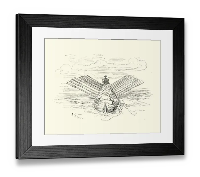 Framed Print : Adventures of Baron Munchausen, hire a boat Framed Print : Adventures of Baron Munchausen, hire a boat