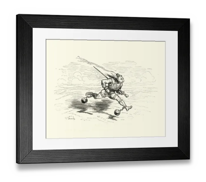 Framed Print : Adventures of Baron Munchausen, Desmond Berthold Framed Print : Adventures of Baron Munchausen, Desmond Berthold