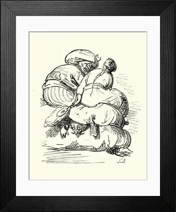 Framed Print : Adventures of Baron Munchausen, Hiding from the Sultan Framed Print : Adventures of Baron Munchausen, Hiding from the Sultan