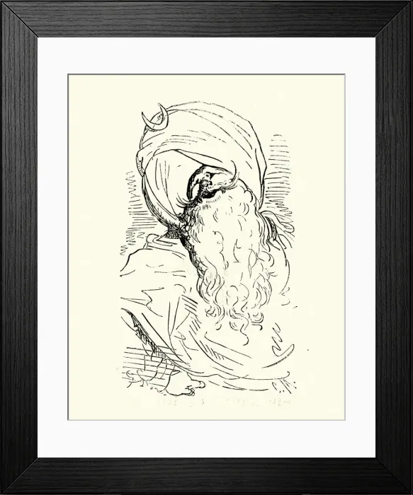 Framed Print : Adventures of Baron Munchausen, laughing sultan Framed Print : Adventures of Baron Munchausen, laughing sultan