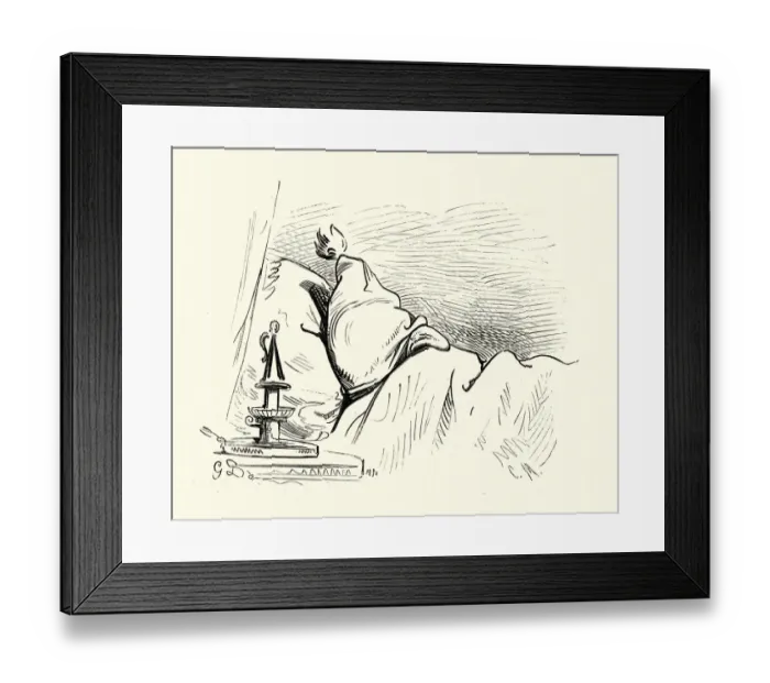 Framed Print : Adventures of Baron Munchausen, The Baron Asleep Framed Print : Adventures of Baron Munchausen, The Baron Asleep