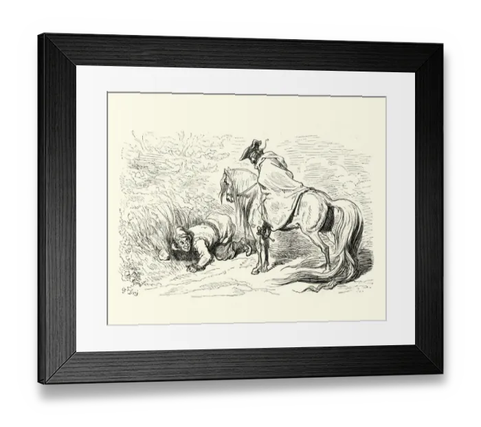 Framed Print : Adventures of Baron Munchausen, listening to the grass grow Framed Print : Adventures of Baron Munchausen, listening to the grass grow