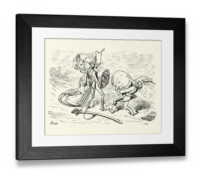 Framed Print : Adventures of Baron Munchausen The Horse in two halves Framed Print : Adventures of Baron Munchausen The Horse in two halves