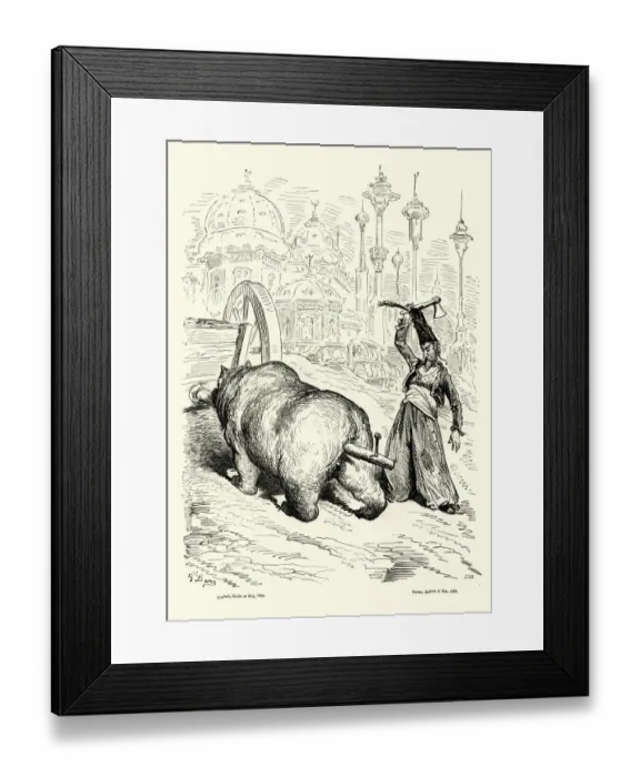 Framed Print : Adventures of Baron Munchausen a big peg Framed Print : Adventures of Baron Munchausen a big peg