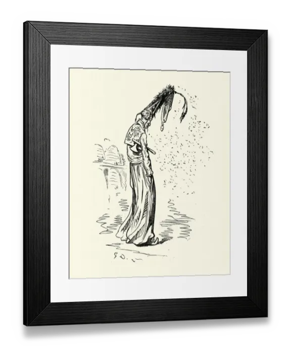 Framed Print : Adventures of Baron Munchausen keeping the sultans Bees Framed Print : Adventures of Baron Munchausen keeping the sultans Bees