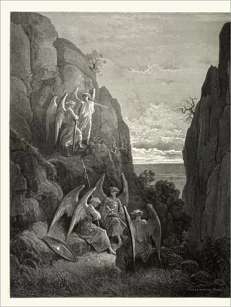 Miltons Paradise Lost - Gustave Dore - Uriel Returned