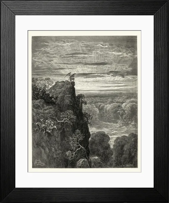 Framed Print : Miltons Paradise Lost - Satan hath journey d Framed Print : Miltons Paradise Lost - Satan hath journey d