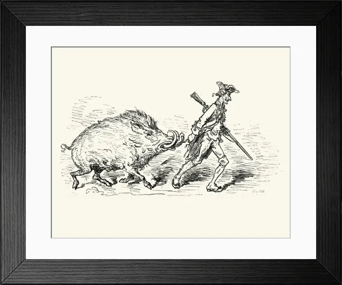 Framed Print : Adventures of Baron Munchausen by Gustave Dore Framed Print : Adventures of Baron Munchausen by Gustave Dore