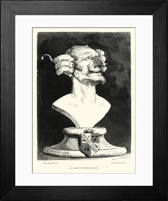Framed Print : Baron Munchausen by Gustave Dore Framed Print : Baron Munchausen by Gustave Dore