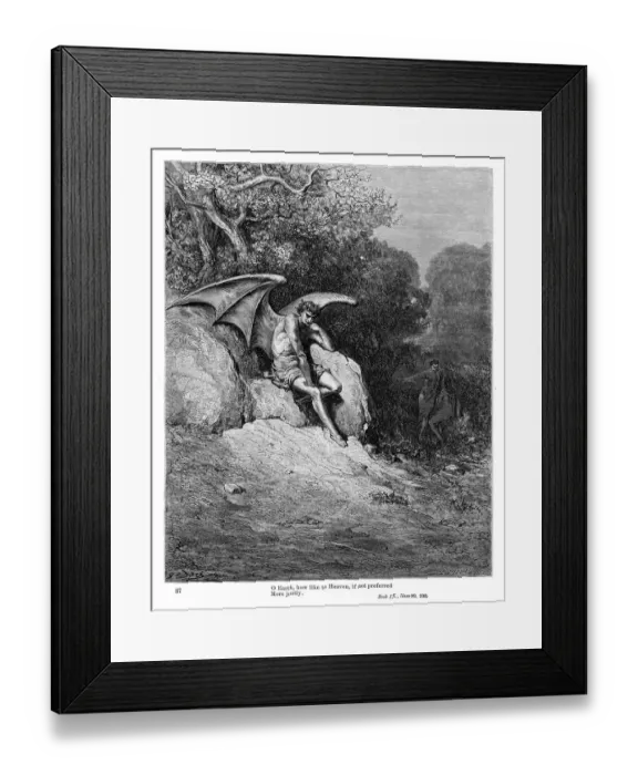 Framed Print : Demon Miltons Paradise 1885 Framed Print : Demon Miltons Paradise 1885