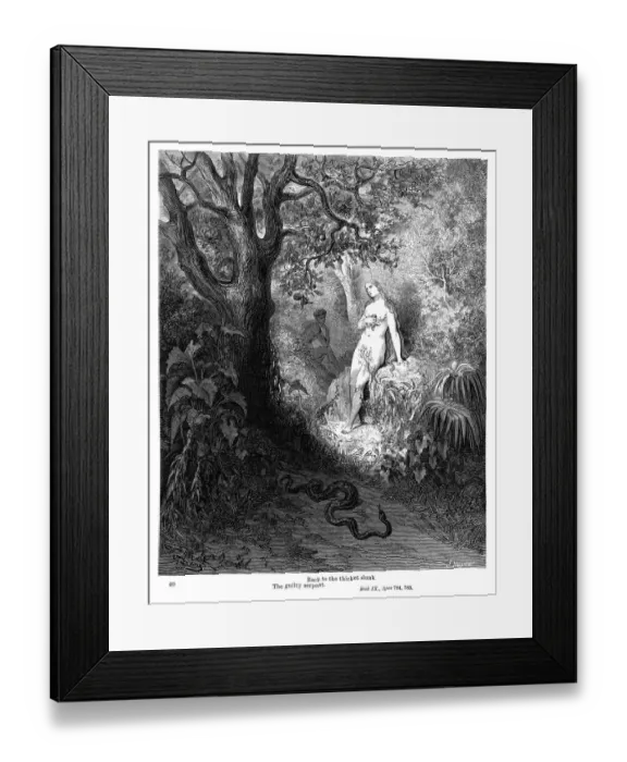 Framed Print : The guilty serpent 1885 Framed Print : The guilty serpent 1885